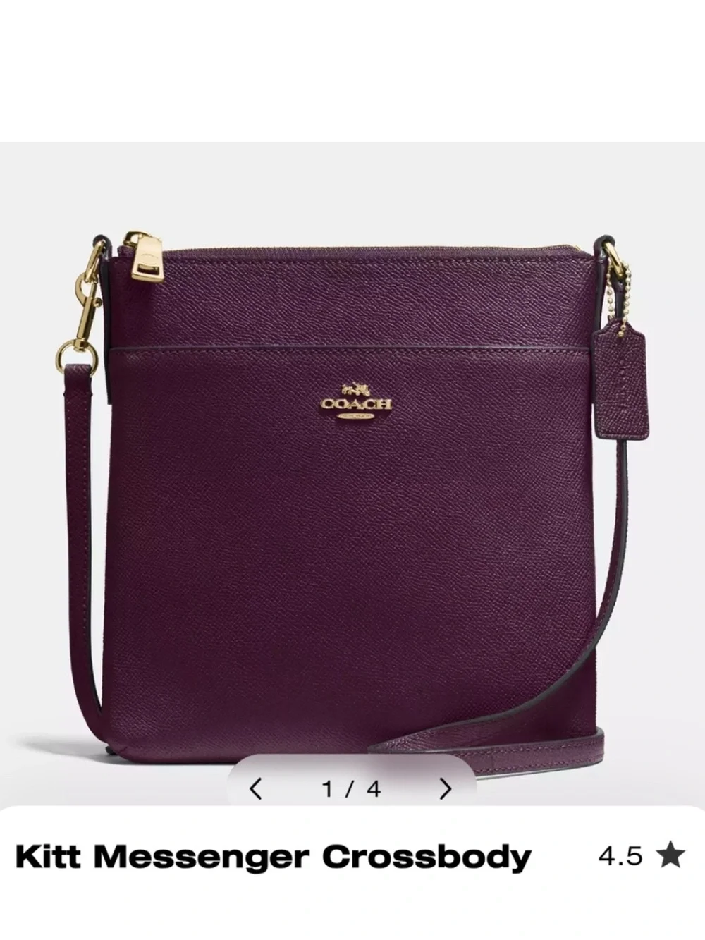 Coach Kitt Messenger Crossbody Bag with Adjustable Strap